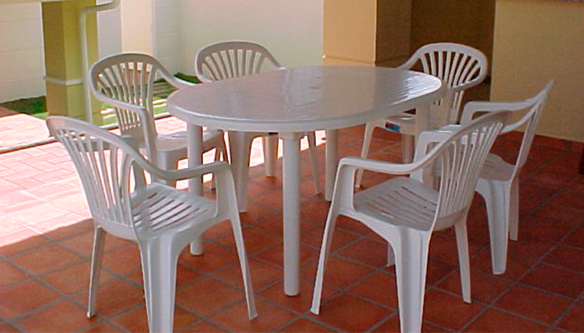 Jogo mesa jantar oval 6 cadeira